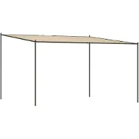 vidaXL Pavillon Beige 4x4 m 180 g/m² tissu et acier