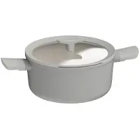 Berghoff Poêle à frire Balance, basse, antiadhésive, 24 cm, 4.4 L, Moonmist, Aluminium recyclé - | Leo Line