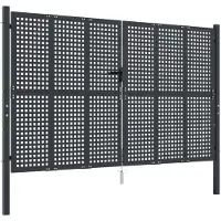 vidaXL Portail de jardin Anthracite 300x200 cm Acier