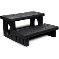 vidaXL Escalier pour spa Noir
