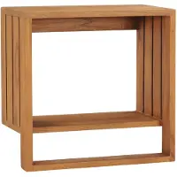 vidaXL Porte-serviette mural 35x20x35 cm Bois de teck solide