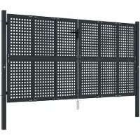 vidaXL Portail de jardin anthracite 300 x 125 cm acier