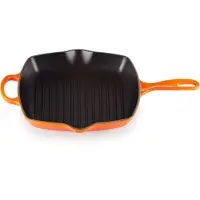 Le Creuset Skillet Poêle Gril Carrée 26 cm Orange-Rouge