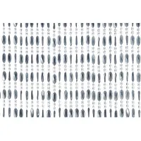 Wicotex Rideau anti-moustiques Charlotte – 100% PVC, perles grises, rideau décoratif et anti-insectes pour portes d'extérieur, 90 x 220 cm