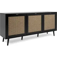 Finori Bahut Daka 150cm 3 portes - noir/beige