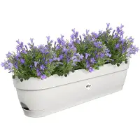 Elho Planteur Rectangle Vibia - Plastique - Réservoir - Ø70 - Blanc