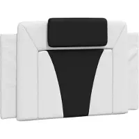 vidaXL Coussin de tête de lit "Viana" blanc et noir 90 cm similicuir