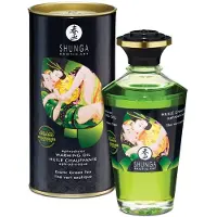 Shunga - huile de massage chauffante - thé vert - 100ml