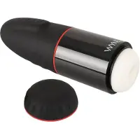 Wyne 02 - masturbateur vibrant et suceur rechargeable - noir et blanc