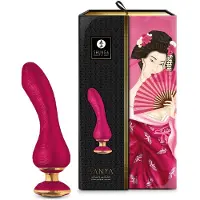 Shunga Sanya Baguette de massage et vibromasseur raspberry 19,2 cm