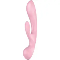 Satisfyer TRIPLE OH vibromasseur muni d’un stimulateur clitoridien Pink 23,5 cm