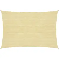 vidaXL Voile d'ombrage 160 g/m² Beige 5x6 m PEHD