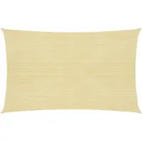 vidaXL Voile d'ombrage 160 g/m² Beige 3x6 m PEHD