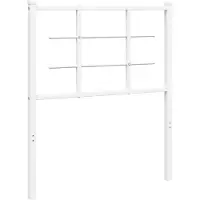 vidaXL Tête de lit de rechange en métal blanc 75 cm