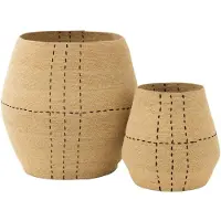 OEM Lignes « Seegras-Stippen » - Nature/Noir - Lot de 2