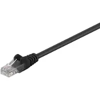 Goobay Câble patch CAT 5e, U/UTP, noir, 25 m - Conducteur en aluminium recouvert de cuivre (CCA)