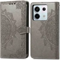 IMoshion Etui de télephone Mandala pour Xiaomi Redmi Note 13 Pro (5G) / Poco X6 - Gris