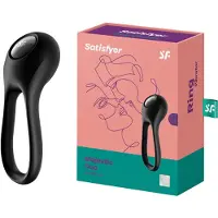 Satisfyer Majestic Duo - anneau pénien vibrant rechargeable étanche - noir