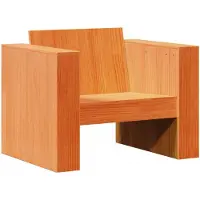 vidaXL Fauteuil de jardin brun cire 79x60x62 cm pin massif