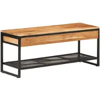 vidaXL Banc à chaussures 110x35x45 cm bois massif d'acacia et fer