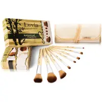 Luvia Cosmetics Bamboo’s Leaf Brush Set kit de pinceaux avec étui