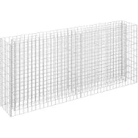 vidaXL Lit surélevé à gabion Acier galvanisé 180x30x90 cm