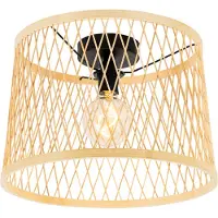 QAZQA Plafonnier d'extérieur en rotin rustique 40 cm IP44 - Calamus