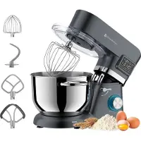 Kitchenbrothers Robot de cuisine - Affichage et minuterie - Robot de cuisine - 6L - 1400W - Anthracite