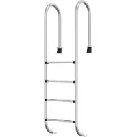vidaXL Échelle de piscine 54x38x184,5 cm Acier inoxydable 304