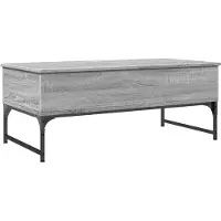 vidaXL Table basse Gris Sonoma 100x50x40 cm Bois composite et métal