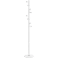 vidaXL Porte-manteau blanc 176 cm fer enduit de poudre