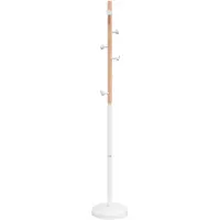vidaXL Porte-manteau blanc 177 cm fer enduit de poudre