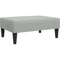 vidaXL Repose-pied gris clair 77x55x31 cm velours