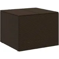 vidaXL Coffre de jardin Marron 291L Poly rotin