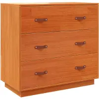vidaXL Sideboard brun cireux 80x40x75 cm pin massif