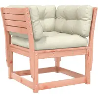 vidaXL Canapé de jardin avec accoudoirs et coussins en bois massif de douglas