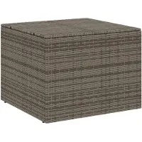 vidaXL Coffre de jardin Gris 291L Poly rotin