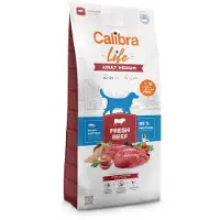 Calibra DOG life adult avec viande de bœuf fraîche pour chiens de taille moyenne 12 kg