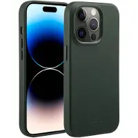 Accezz Coque arrière en cuir avec MagSafe Apple iPhone 14 Pro - Cedar Green