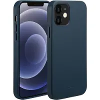 Accezz Coque arrière en cuir avec MagSafe Apple iPhone 12 (Pro) - Nightfall Blue
