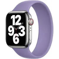 Apple Bracelet Boucle unique en Silicone pour Watch | 44/45/46/49 mm - Taille 10 - English Lavender