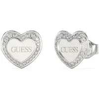 GUESS Amami JUBE04035JWRHT/U Boucles d'oreilles en acier de charme, (Acier inoxydable)