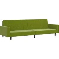 vidaXL Canapé-lit 2 places vert clair velours