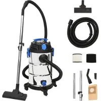 vidaXL Aspirateur eau et poussières 1200 W 30 L argenté