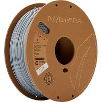 Polymaker PolyTerra PLA +, Couleur:Gris, Taille du filament:1.75mm, Poids:1 kg
