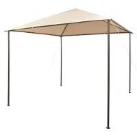 vidaXL Pavilion Tente de réception Abri 3x3 m Acier Beige