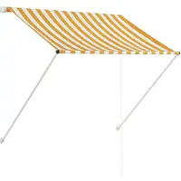 vidaXL Auvent rétractable 150x150 cm Jaune et blanc