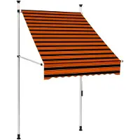 vidaXL Store rétractable manuel 100 cm Orange et brun