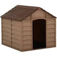 vidaXL Niche pour chiens brune 71x71,5x68 cm PP