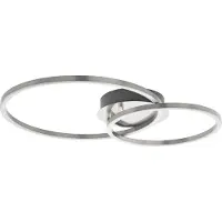 Eglo LED Plafonnier Palmaves 1, lampe de salon avec télécommande, couleur de lumière blanc chaud - blanc froid, veilleuse, intensité lumineuse réglable, plafonnier à LED